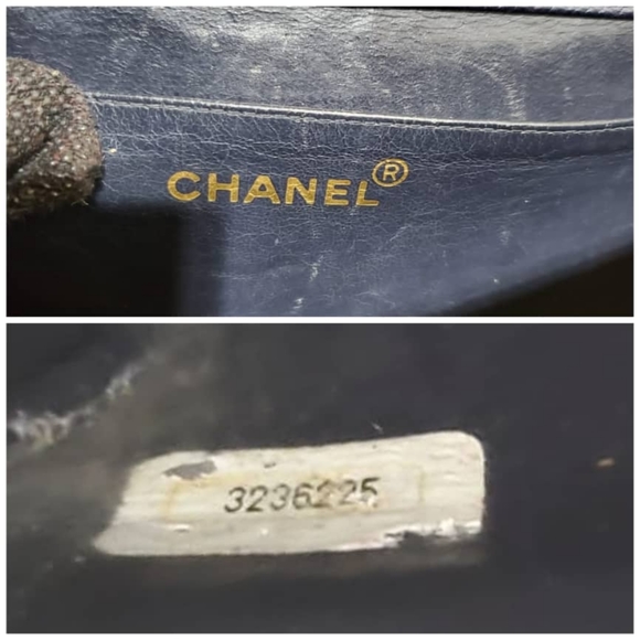 Authentic CHANEL Navy Blue Quilted Caviar Leather CC Small Flap Bag - Picture 3 of 11